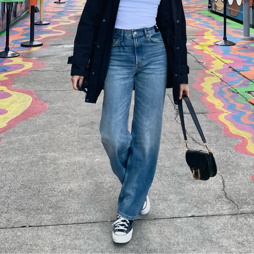 Zara ZW Collection The Boyboy Relaxed Fit Straight Leg Jeans